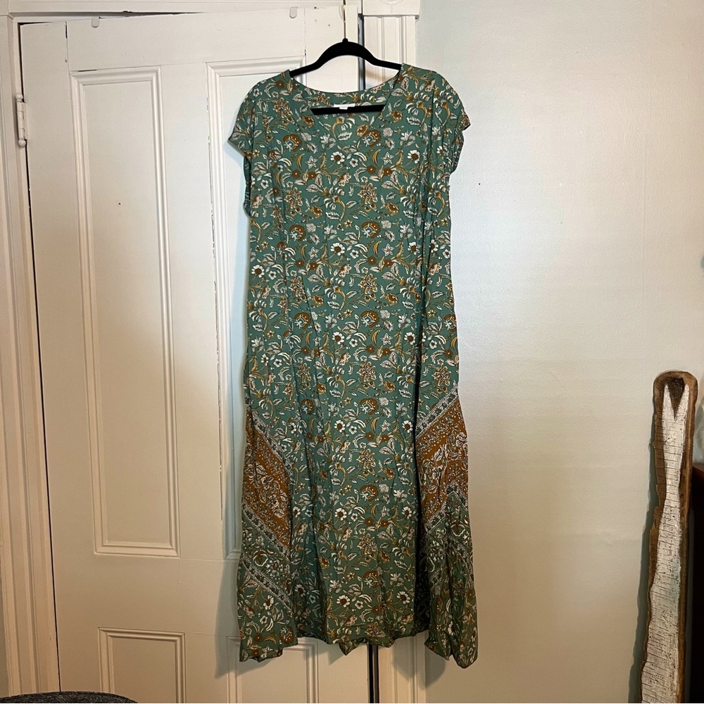 J Jill Short Sleeve Long Dress